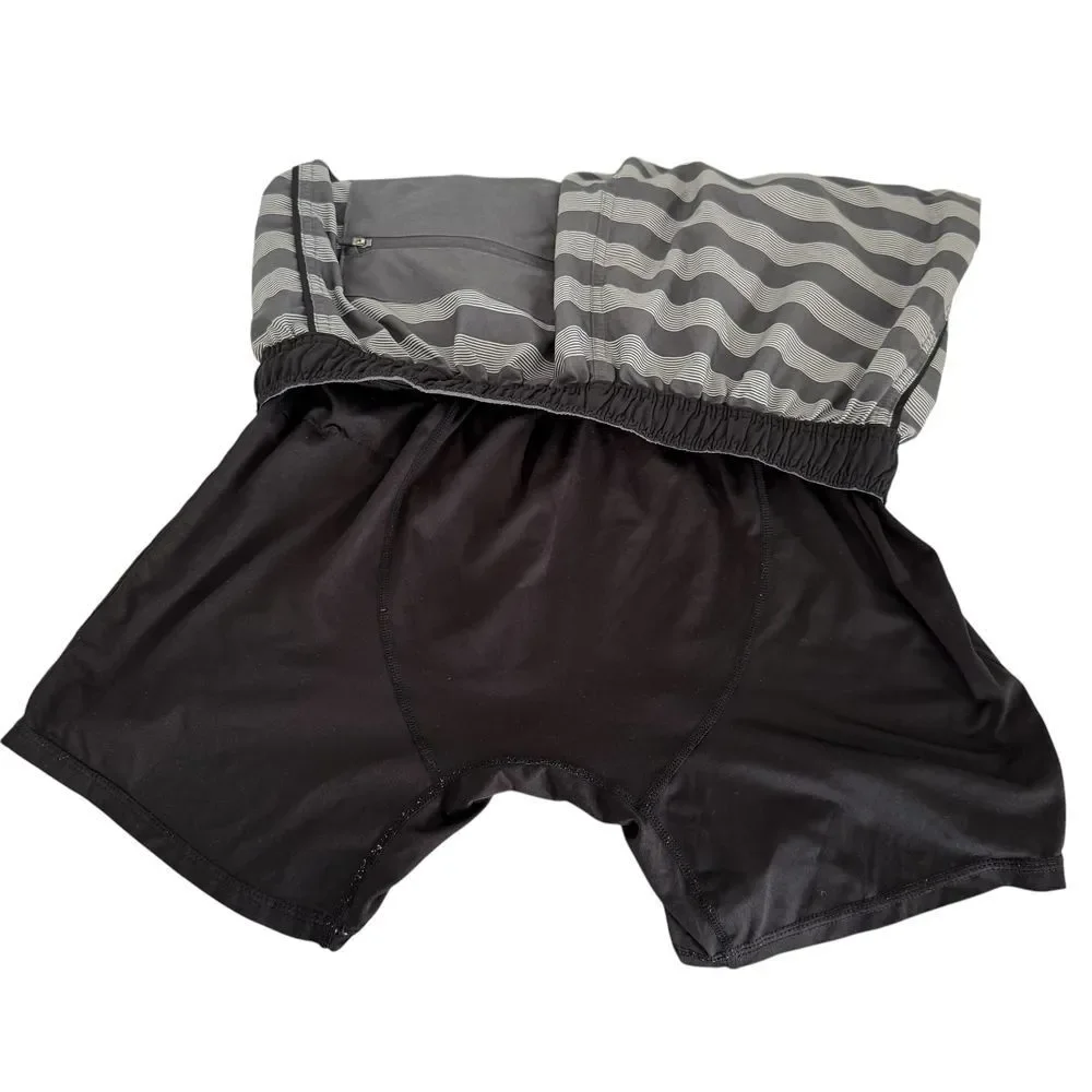 Vuori Men Striped Swim Trunks Lined‎ Size Medium